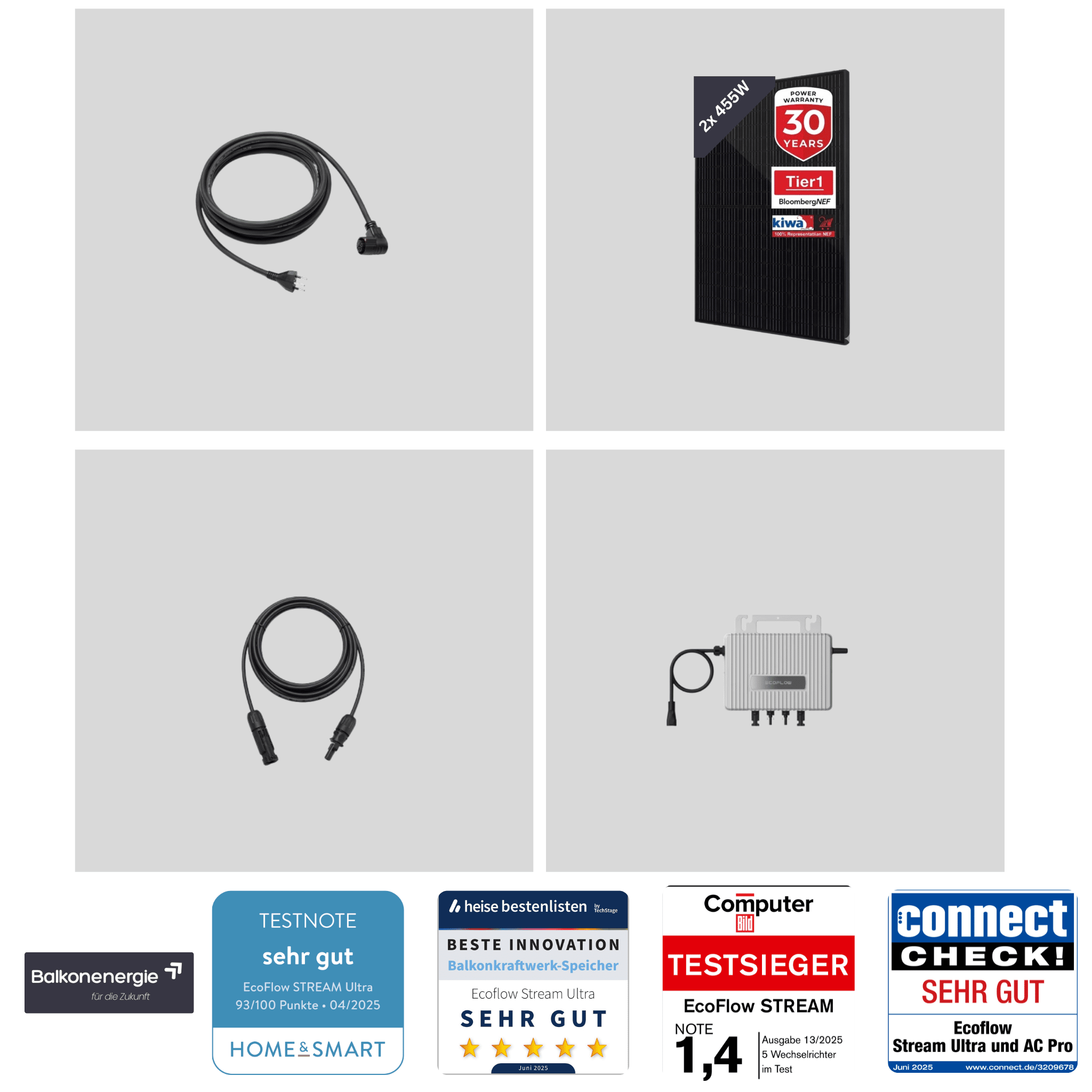 EcoFlow Stream 800W Mini - Balkonkraftwerk - Komplettset - Balkon - Energie