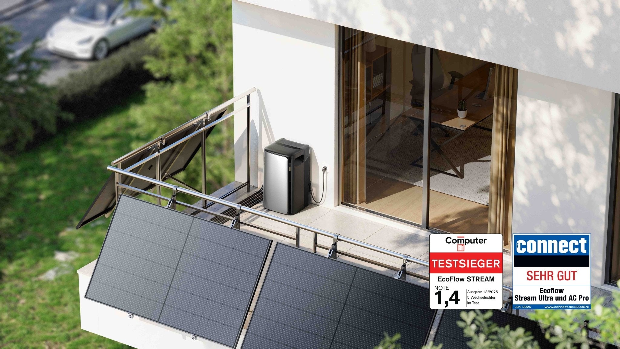 EcoFlow Stream Ultra 1,92 kWh – Plug - & - Play Balkonkraftwerk - Balkon - Energie