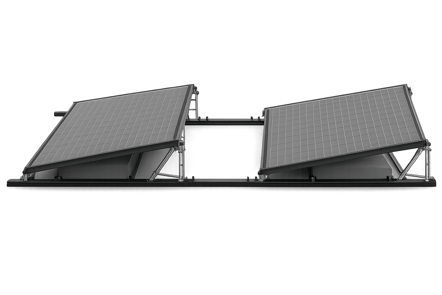 Flachdach Unterkonstruktion Süd – für 2–8 Solarmodule - Balkon - Energie