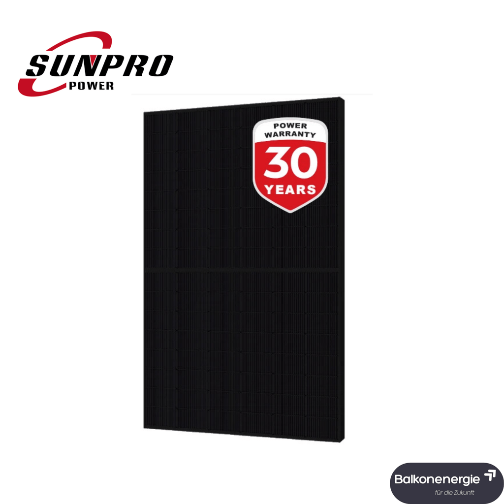 SUNPRO Power Glas 450 W Bifacial Full Black - Balkon - Energie