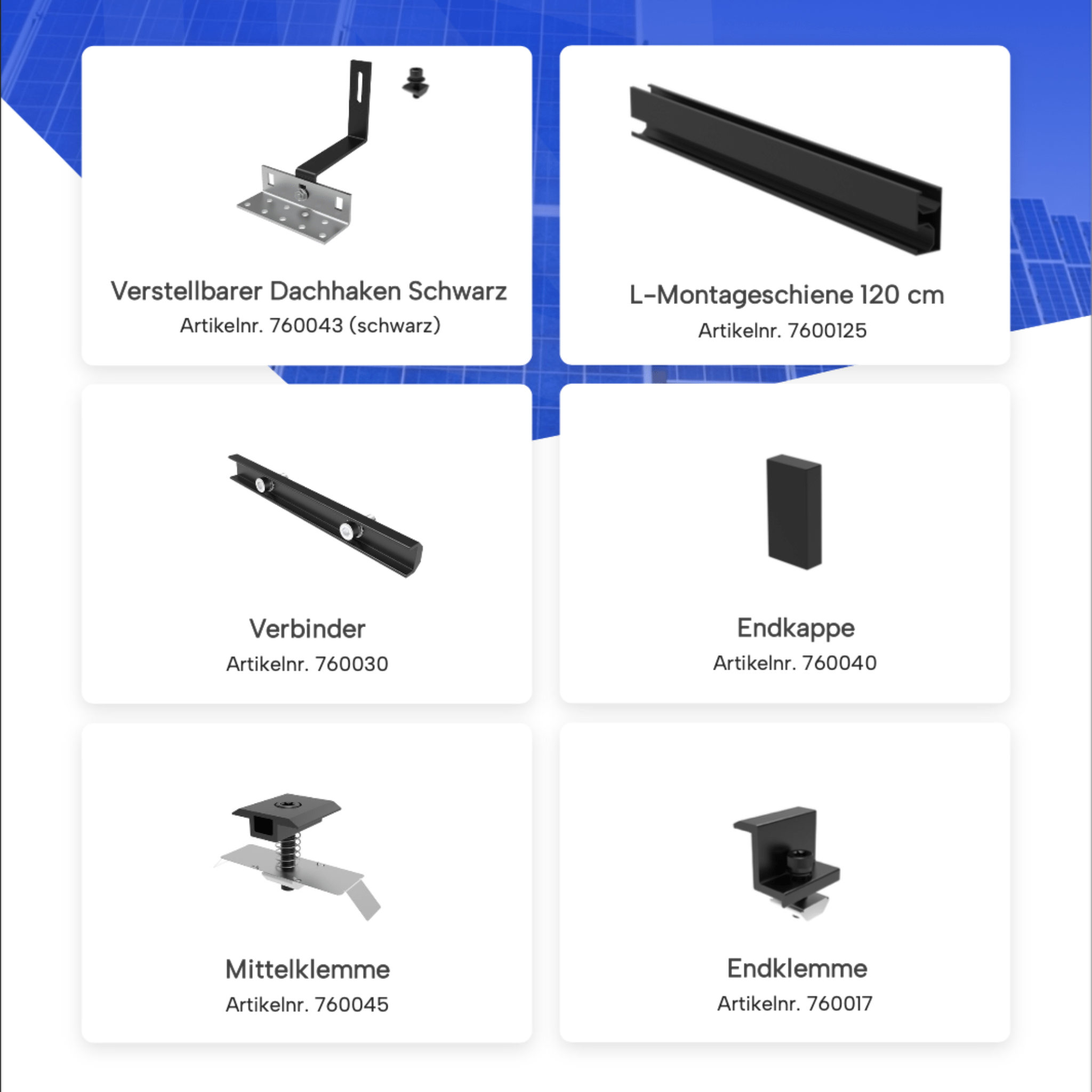 Ziegeldach Unterkonstruktion – für 2–8 Solarmodule - Balkon - Energie